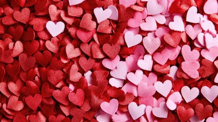Vibrant Collection of Colorful Heart Confetti for Celebrations