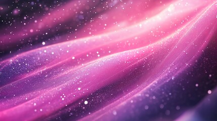 Fototapeta premium A pink and purple background with swirling lines of light and glitter, creating an abstract pattern that resembles the night sky or space.