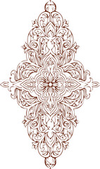 Beautiful flower art and mandala vector design