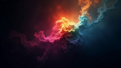 Fototapeta premium Ultra-unique abstract composition with radiant light flows