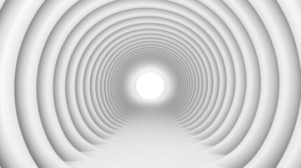 Obraz premium Abstract Tunnel with Soft Curves and Bright Light at the End