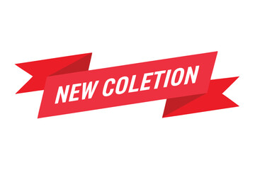 Red ribbon banner, NEW COLLECTION