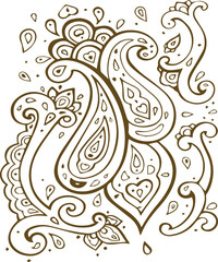 Beautiful flower art and mandala vector design