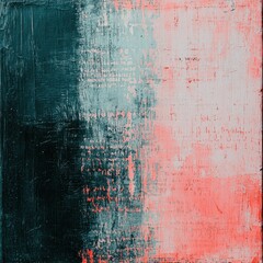 Obraz premium Abstract Texture with Shades of Black, Coral, and Light Blue Tones