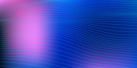 Abstract Waving Particle Technology Background Design. Abstract wave moving dots flow particles, hi-tech and big data background design for brochures, flyers, business card. Vector illustration