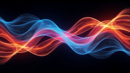 Ultra-unique abstract composition with radiant light flows