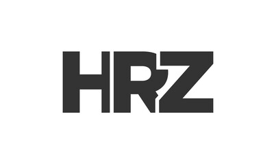 Obraz premium HRZ logo design template with strong and modern bold text. Initial based vector logotype featuring simple and minimal typography. Trendy company identity.