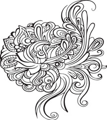 Beautiful flower art and mandala vector design