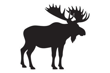 Moose Wildlife Silhouette | Bold Vector Illustration For Rustic And Nature Designs