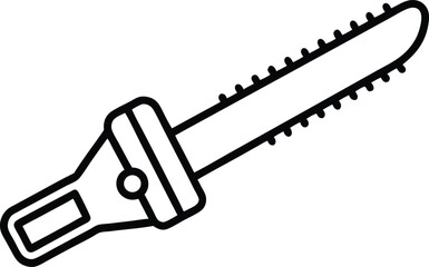hedge trimmer icon line art vector illustration