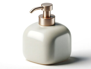 Elegant Light Grey Ceramic Soap Dispenser with Rose Gold Pump Modern Bathroom Accessory