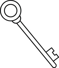 key icon line art vector illustration