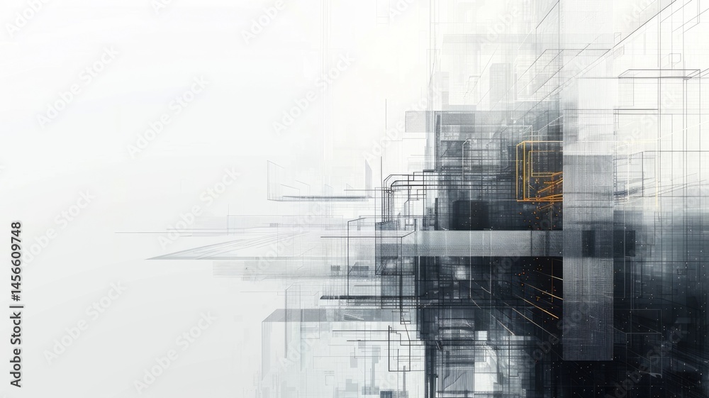 Poster abstract complex glitch with pixel effect in tech background use shading and glitches texture expres