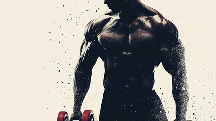 A minimalist workout motivation poster with clean typography and bold imagery.