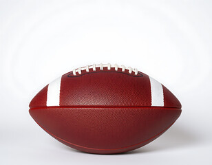 American Football Close-Up Photo on White Background