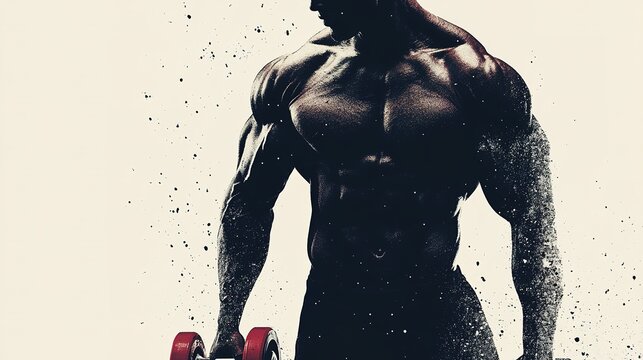 A minimalist workout motivation poster with clean typography and bold imagery.