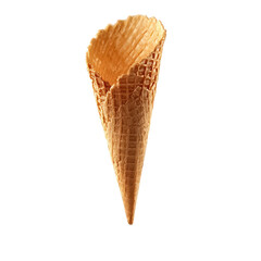 Waffle Cone  isolated on a transparent background