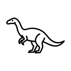 dinosaur icon coloring pages for kids vector illustration