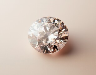 Stunning Round Diamond with Brilliant Cut on Soft Background