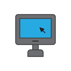 lcd tv monitor color icon