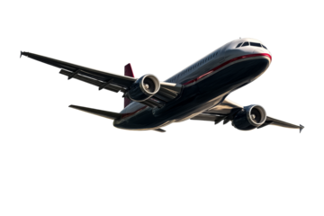 Aircraft flying high in a clear blue sky during daytime