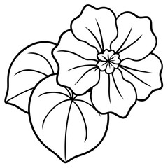 Minimal Nasturtium Vector on White
