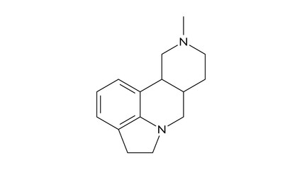 sdz ser-082 molecule, structural chemical formula, ball-and-stick model, isolated image serotonin receptor antagonist