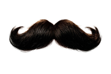 Unique styled mustache with a bold design and transparent background