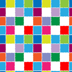 seamless black and white pattern of different geometric shapes