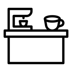 Barista Vector Line Icon Design