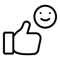 Positive Review Vector Line Icon Design