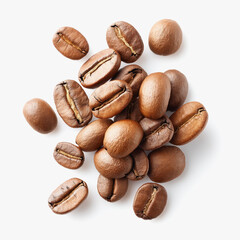 A beautiful display of medium roast coffee beans capturing the essence of freshly brewed coffee experience