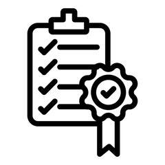 Qualify Vector Line Icon Design