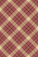 Fashioned pattern texture check, thin tartan vector background. Repeating fabric plaid textile seamless in red and yellow colors.