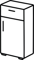 vector illustration of a refrigerator