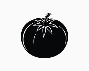 tomato on a black background