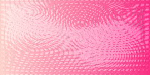 Pink rose halftone pattern. Retro comic gradient background. Pixelated dotted texture overlay. Cartoon pop art faded gradient pattern. Vector backdrop for poster, banner, advertisement