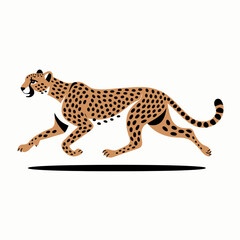 Vector Cheetah Illustration Graphic Exotic Mammal Wildlife Design