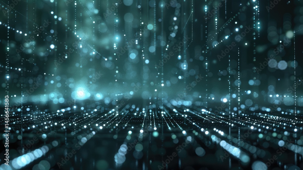 Poster abstract of complex vibrant pixel effect in tech background with cyber and glitch texture express my