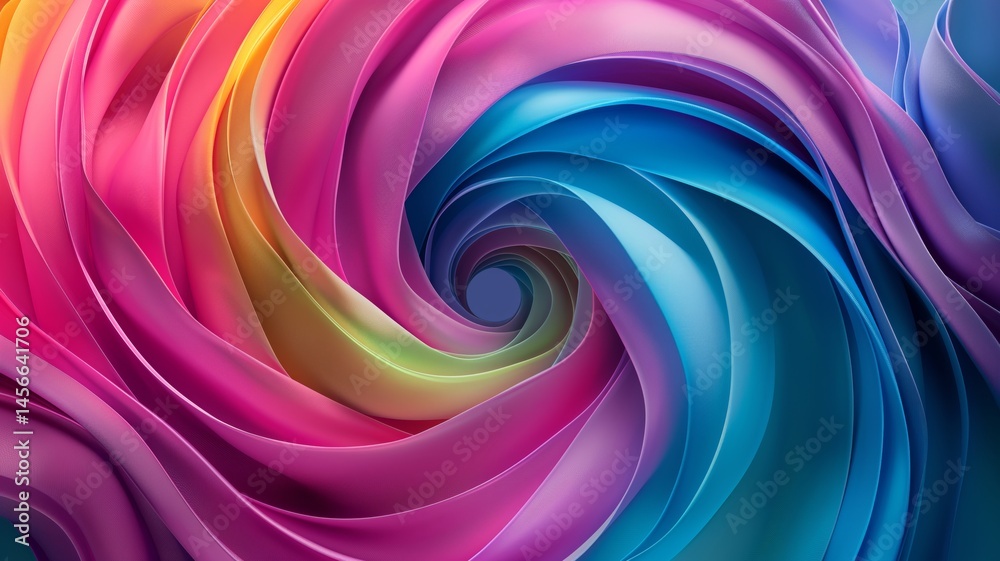Poster vibrant swirls of color create a mesmerizing abstract design in a dynamic composition