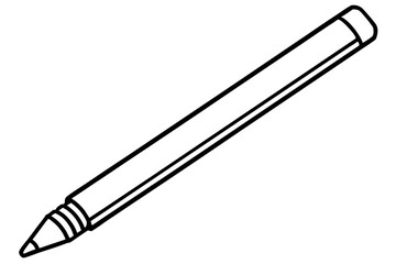 Pencil Extender Line Art Vector Illustration