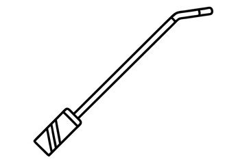 Reusable Straw Cleaner Line Art Vector Illustration