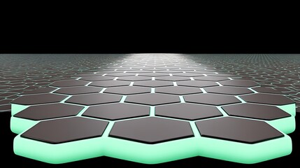 Obraz premium Futuristic Hexagon Pathway to Innovation.
