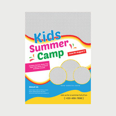 summer kids camp flyer design