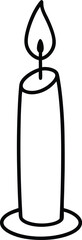 vector illustration of a candle