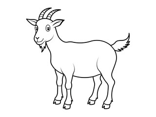 Billy goat silhouette vector illustration and artwork
