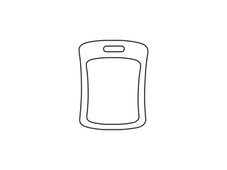 Cutting board outline icon. Cooking, food, kitchen signs. Vector symbol in modern line style. flat sign for mobile concept and web design. isolated on white background. 