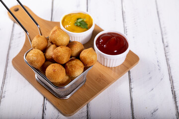 Brazilian snacks, stuffed fried balls