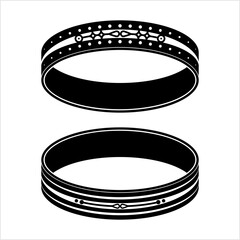 Bangle Icon, Rigid Bracelet Jewelry Icon