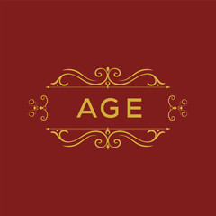 AGE Creative Unique Modern Letter Logo Design.